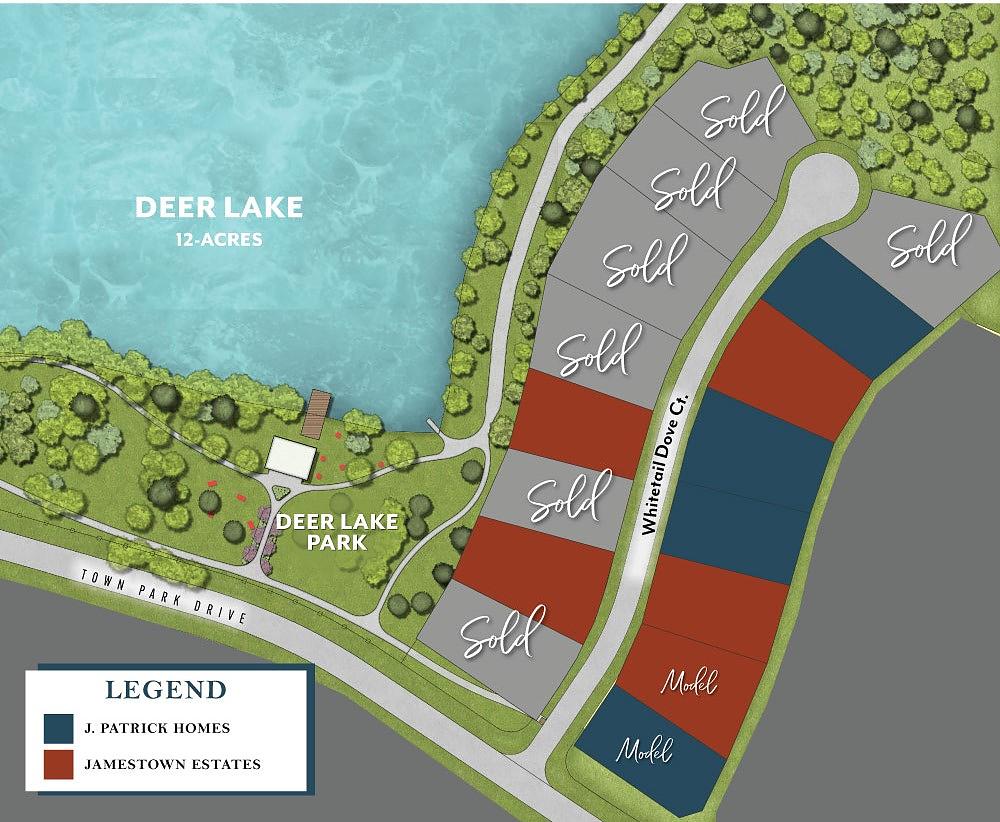 Deer Lake map of community and new homes