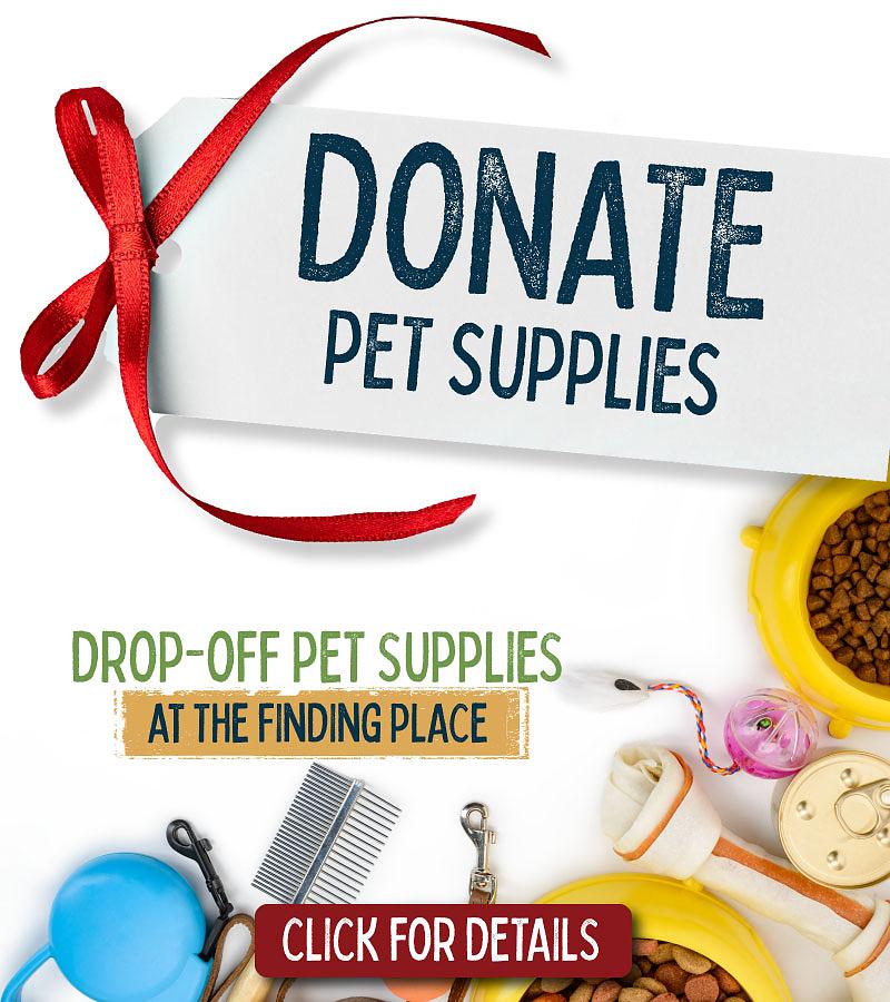 Donate pet supplies