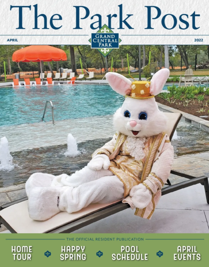 Easter bunny at the pool