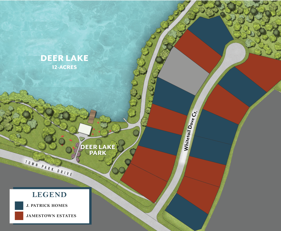 Deer Lake map of community and new homes