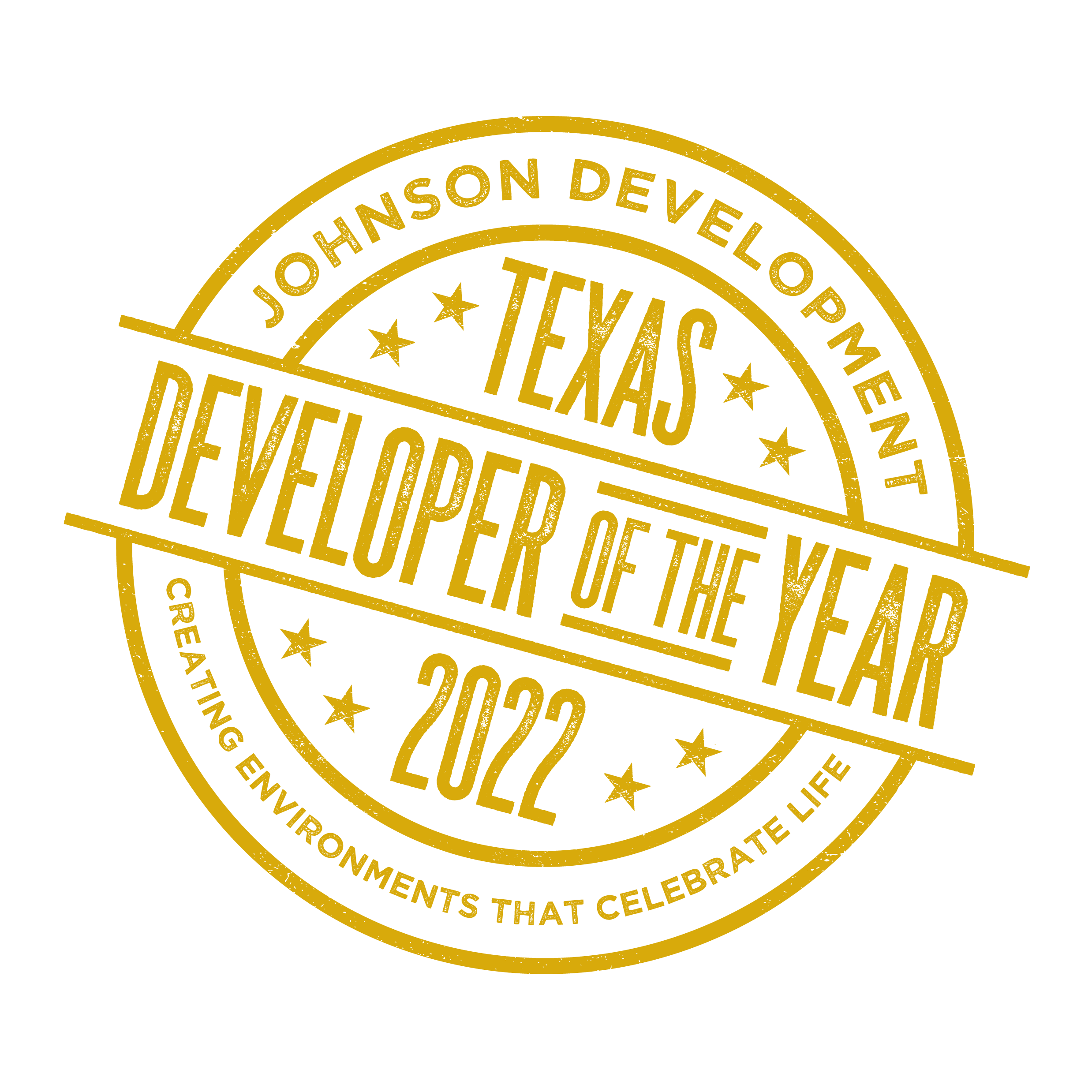 Johnson Development developer of the year stamp