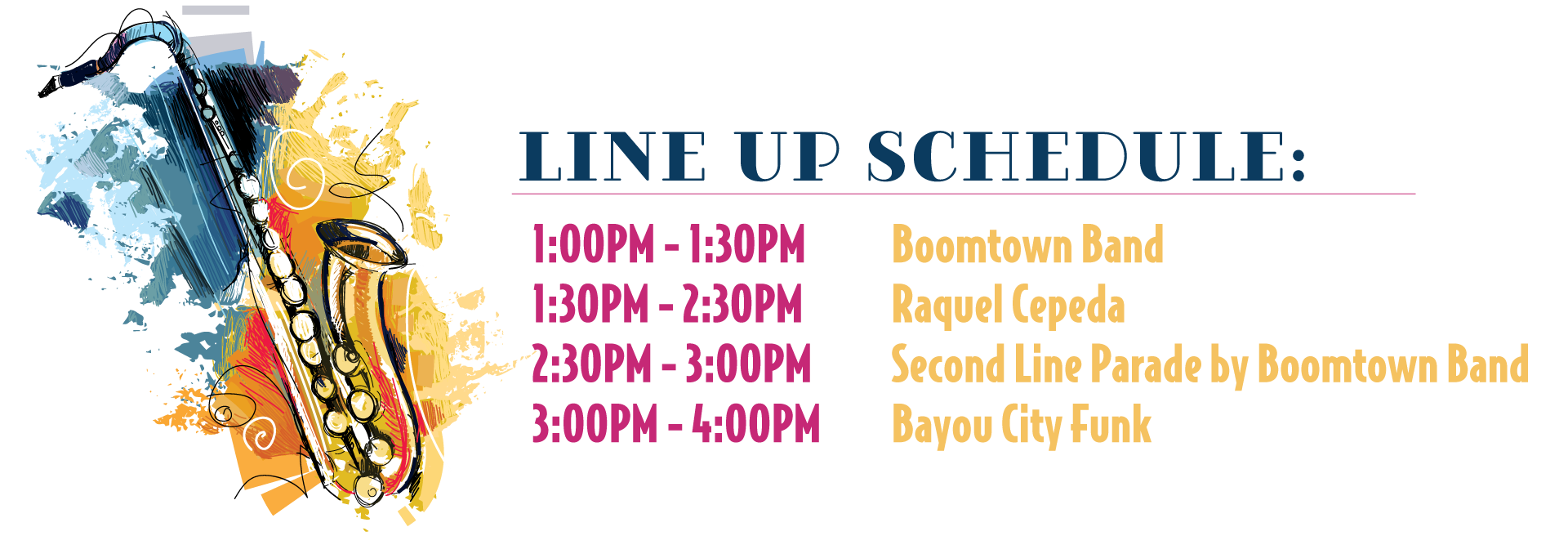 Line up schedule