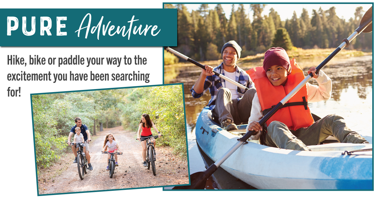 Adventure father and son kayaking 